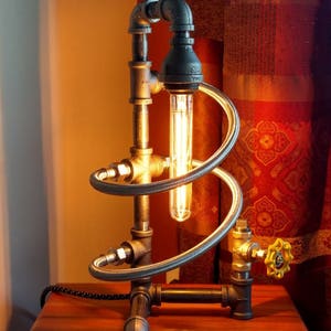 Industrial Pipe Lamp; Pipe Lamp; Edison Lamp, Desk Lamp, Table Lamp, Accent Lamp