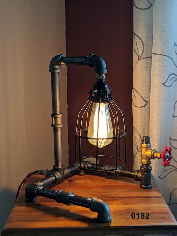 industrial pipe desk lamp