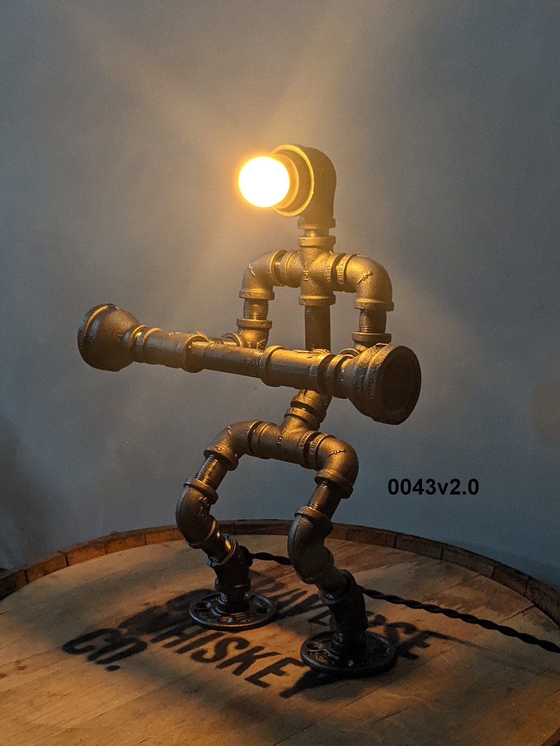Industrial Pipe Lamp; Pipe Lamp; Pipeman; Robot Lamp; Desk Lamp; Table ...
