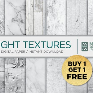White Textures Digital Paper,  White Wood Print, Printable White Digital Background, Scrapbook Paper, White Background, Instant Download