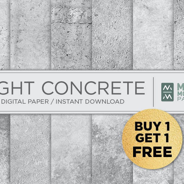 Light Concrete Digital Paper, Concrete paper, Concrete backgrounds, Stone paper, Concrete prints, Instant Download