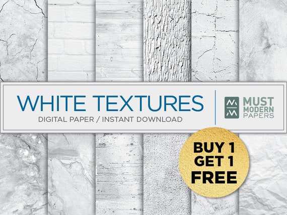 White Textures Digital Paper White Wood Print Printable Etsy