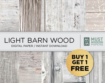 Light Wood, Barn Wood Print, Digital Paper, Barnwood Digital Background, Wood Scrapbook Paper, White Wood Background, Instant Download