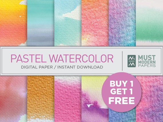 brush stroke paper painted paper watercolor clipart Yellow Watercolor Digital Paper Instant Download watercolor background watercolour