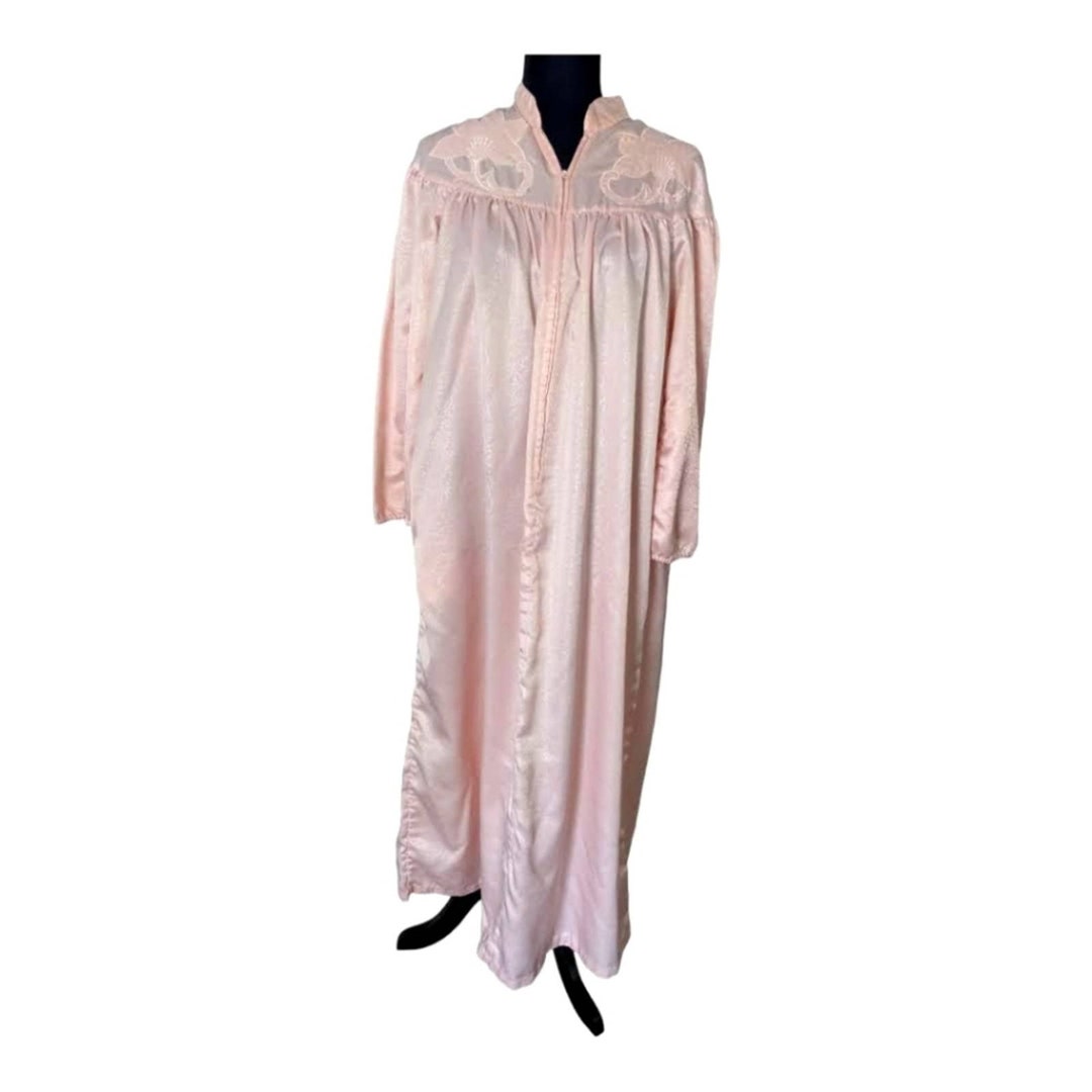 Vintage Keyloun Pink Long Sleeve Front Zippered Robe S - Etsy