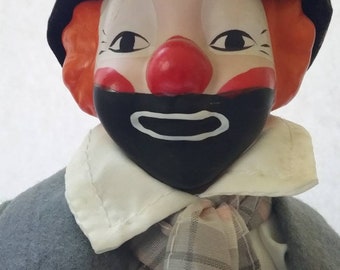 Vintage House of Lloyd Emmet Kelly Weary Willy porcelain clown, Vintage hobo tramp clown, Vintage House of Lloyd, clowns.