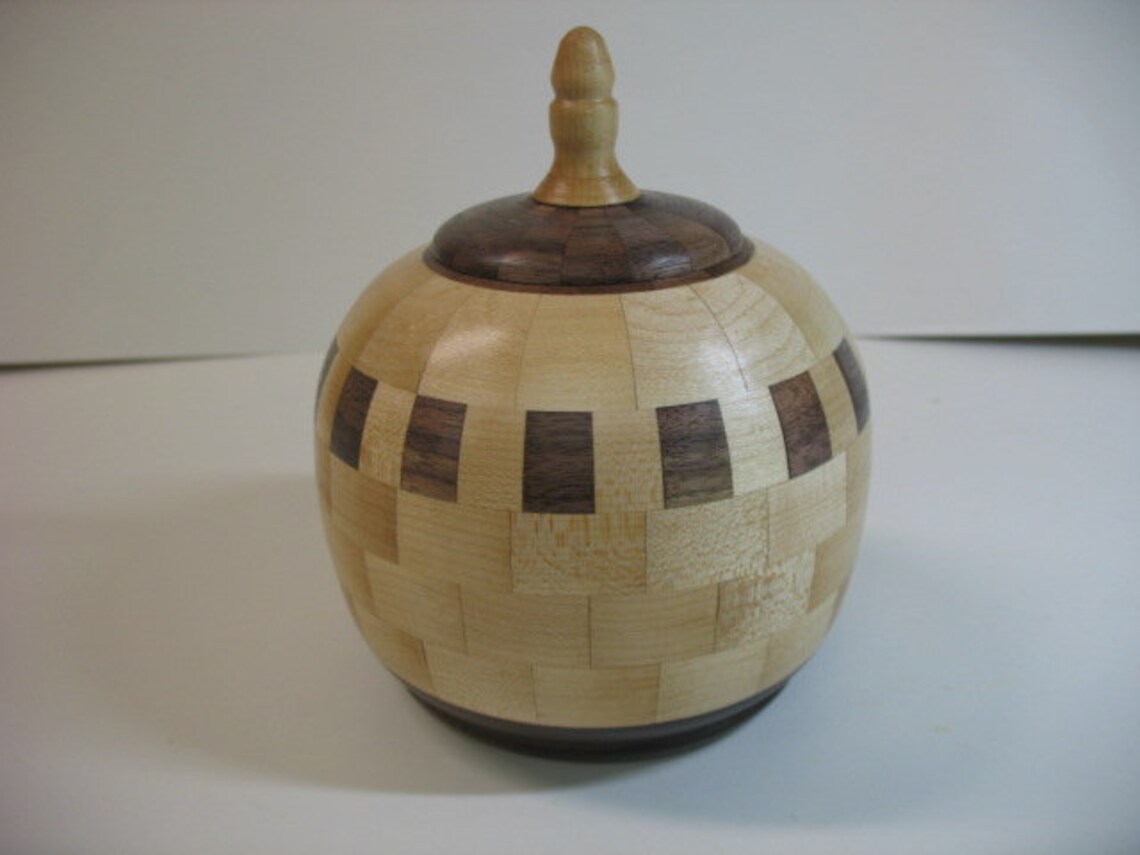 Segmented lided bowl wooden bowl with lid unique segmented Etsy