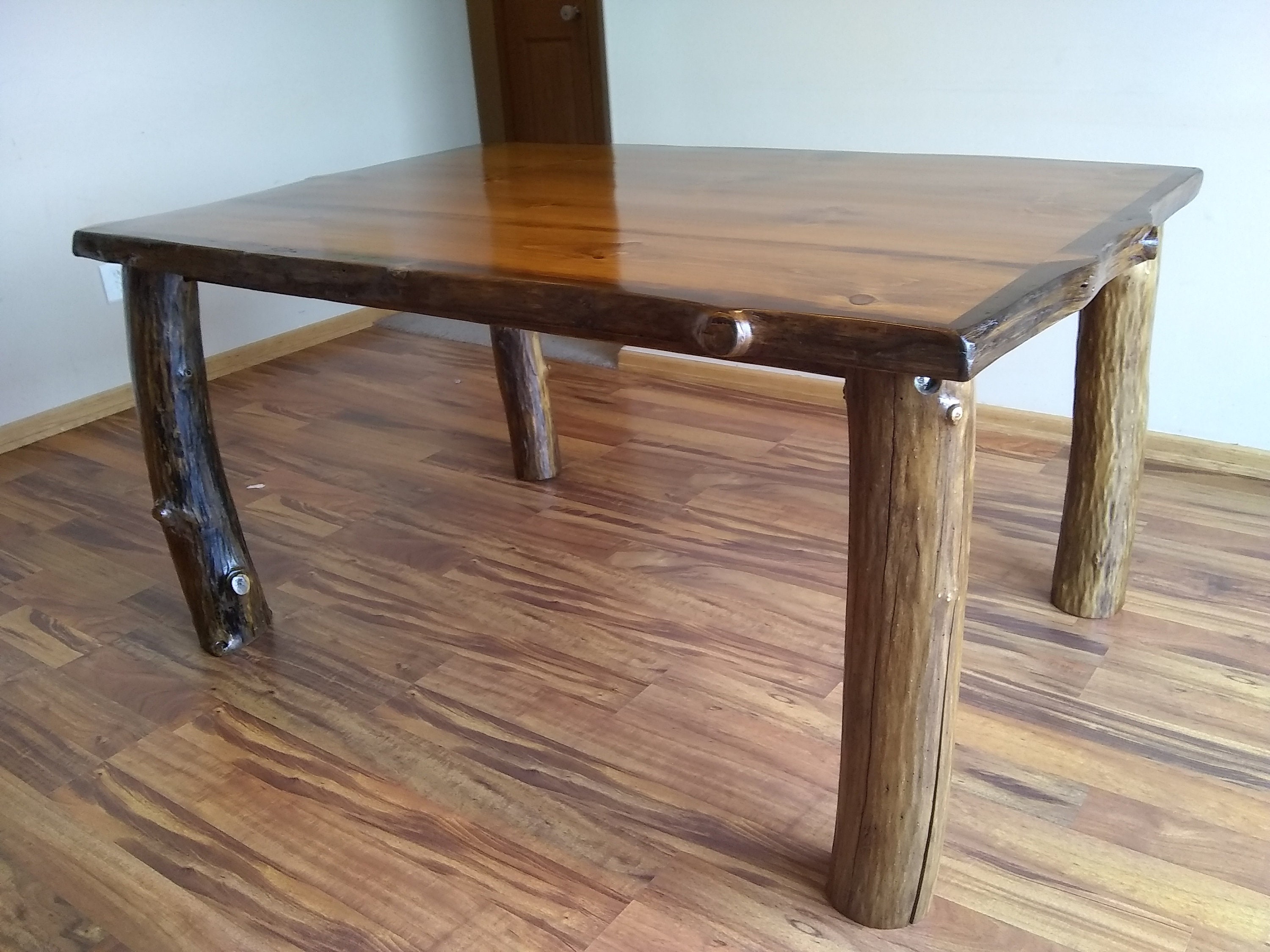 Live Edge dining table live edge leg table log leg table ...