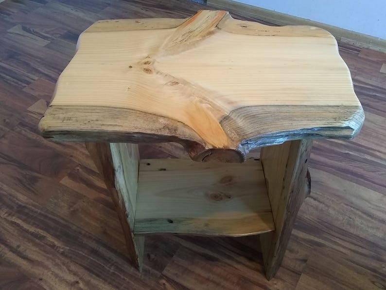 small table wood table Rustic End Table Rustic night stand End table
