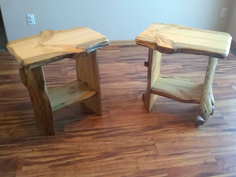 small table wood table Rustic End Table Rustic night stand End table