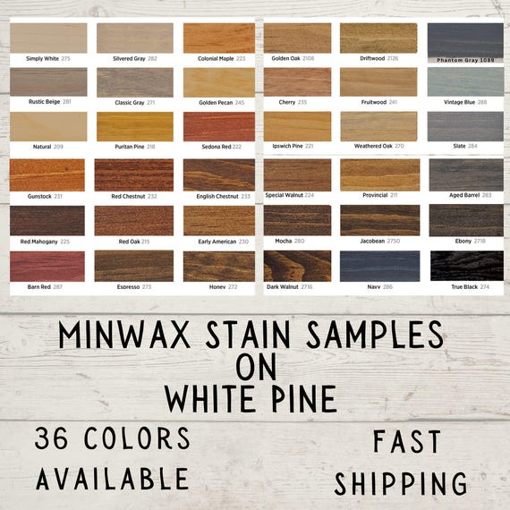 Minwax Gel Stain Color Chart
