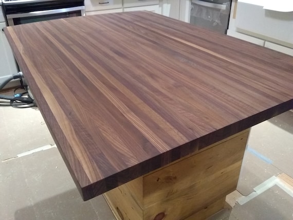 Butcher Block Counter Top Butcher Block Island Top Black Etsy