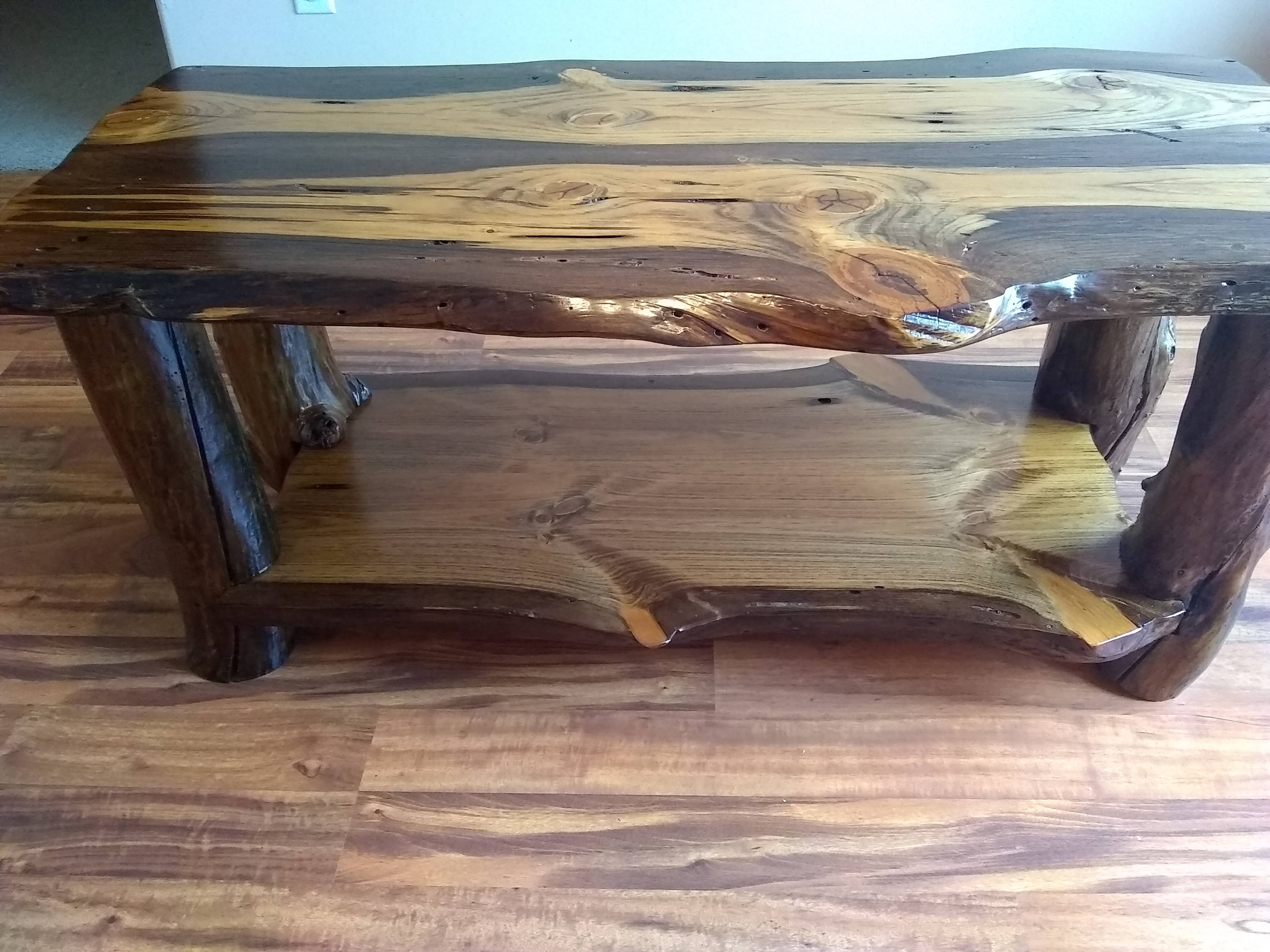 Live edge Coffee Table Rustic coffee table wood table log Etsy