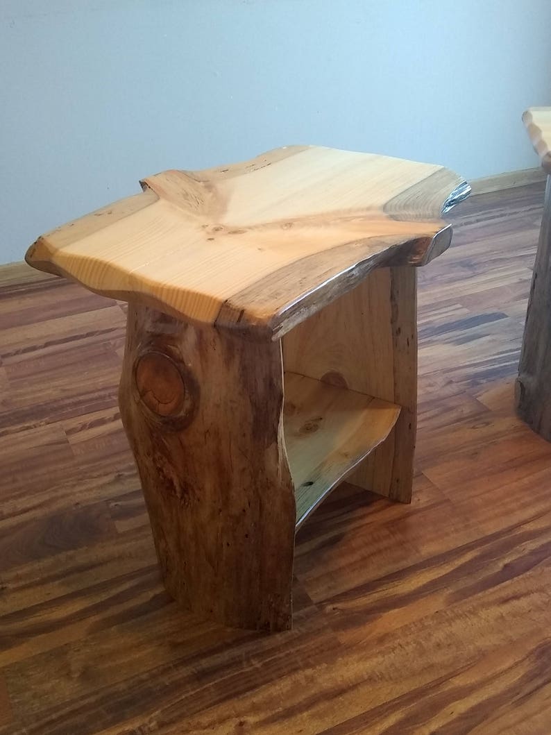 small table wood table Rustic End Table Rustic night stand End table