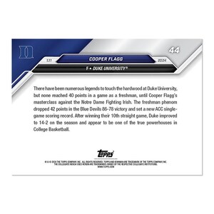 Graded 10 Cooper Flagg 2024-25 Bowman U Now Card 44 Duke Rc Rookie image 4