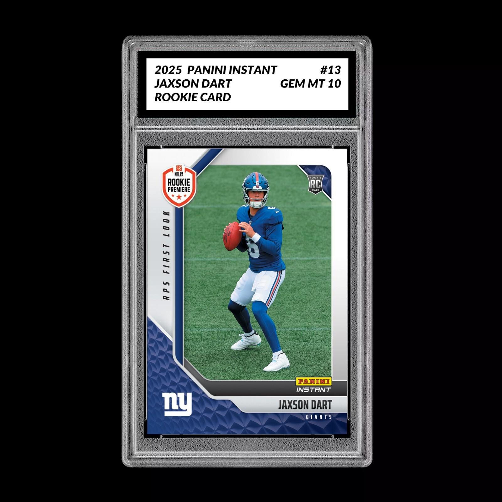 Graded 10 Jaxson Dart 13 Rc Rookie 2025 Panini Instant Nfl