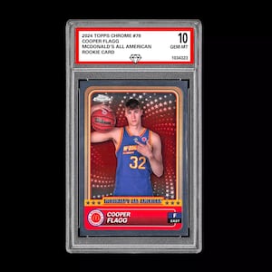 Graded 10 2024 COOPER FLAGG Topps Chrome RC Rookie McDonald’s All American 78