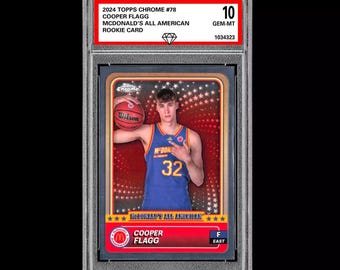 Noté 10 2024 COOPER FLAGG Topps Chrome RC Rookie McDonald's All American 78