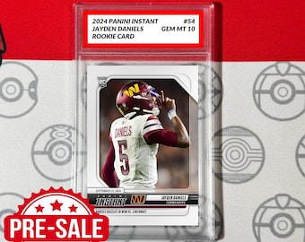 Tarjeta de novato Jayden Daniels 54 RC de grado 10 2024 Panini Instant