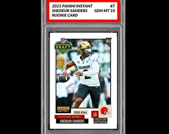 Classificato 10 Shedeur Sanders 7 RC Rookie 2025 Panini Instant NFL Cleveland Browns