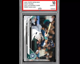 グレード10 コール・ヤング 2025 Topps Now 243 RC ルーキー コール
