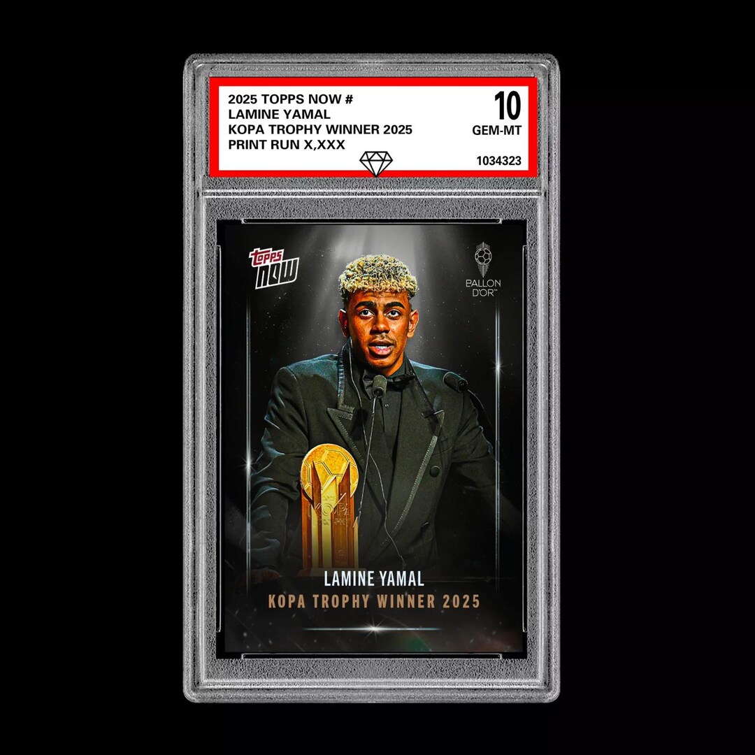 グレード10 ラミン ヤマル コパ トロフィー受賞者 - 2025 Topps NOW