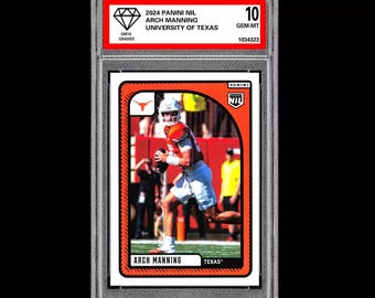 Graded 10 Arch Manning Nil Rc Rookie Karte 2024 Panini Universität Texas