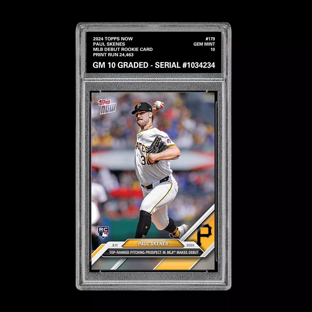 paul skenes graded rookie card 2024 Topps Pro Debut #PD140 RC Baseball PSA 10 Gem Mint : Collectibles & Fine Art proof acrylic case for preservation Graded 2024 Topps Pro Debut
