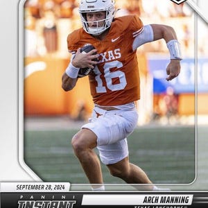 Graded 10 Arch Manning Rc 2024-25 Panini Instant Nil Ncaa Amc Texas Rookie Karte Bild 3