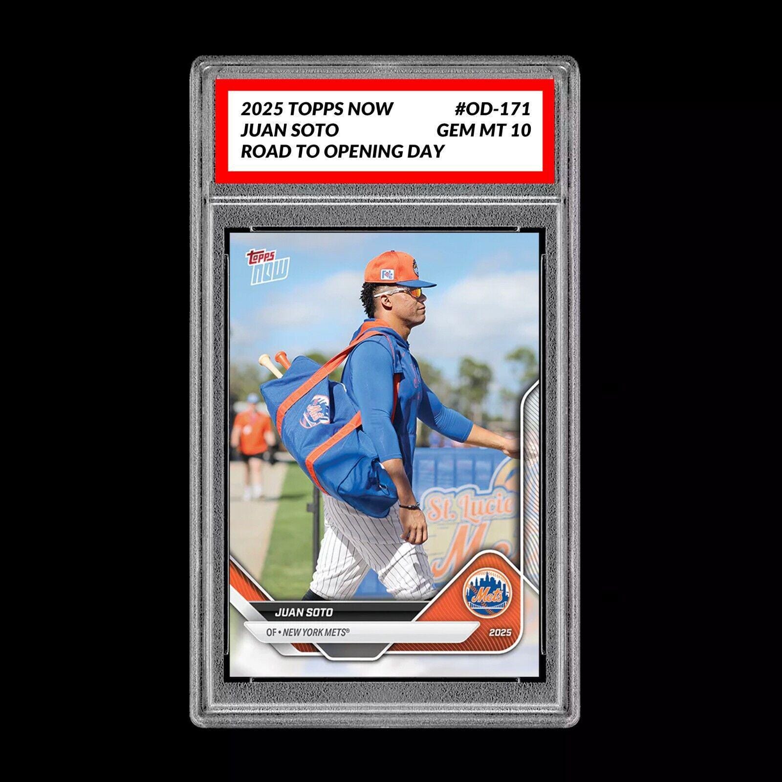 Graded 10 Juan Soto 2025 Topps Now Road to Opening Day Od-171 Ny