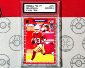 Graded 10 Brock Purdy RC Rookie Card 2022 Pro Set San Francisco 49ers Football