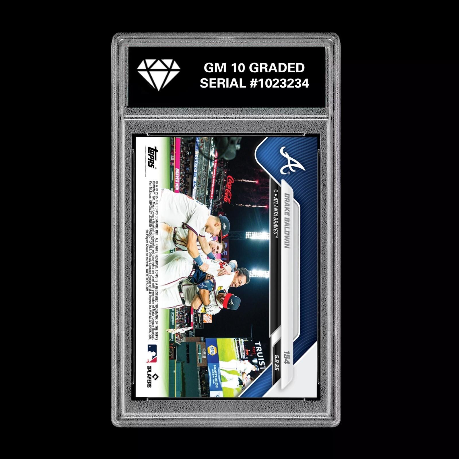 Graded 10 Drake Baldwin 154 Rc Rookie 2025 Mlb Topps Now Card Sp 