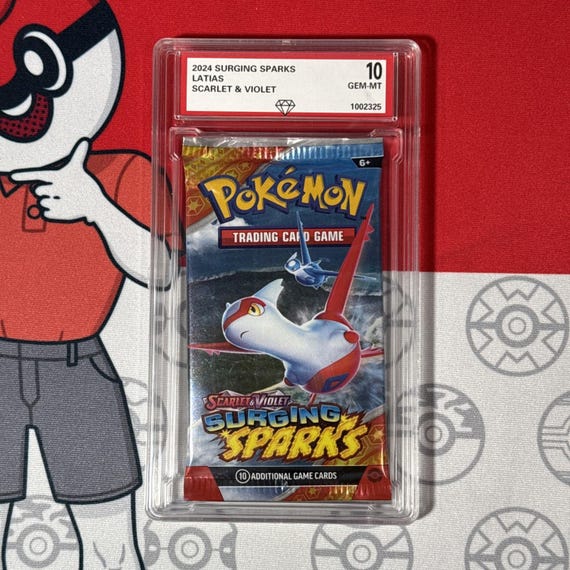 Graded 10 2024 Surging Sparks Sealed Pokemon Booster Pack Latias Art Work -  Etsy