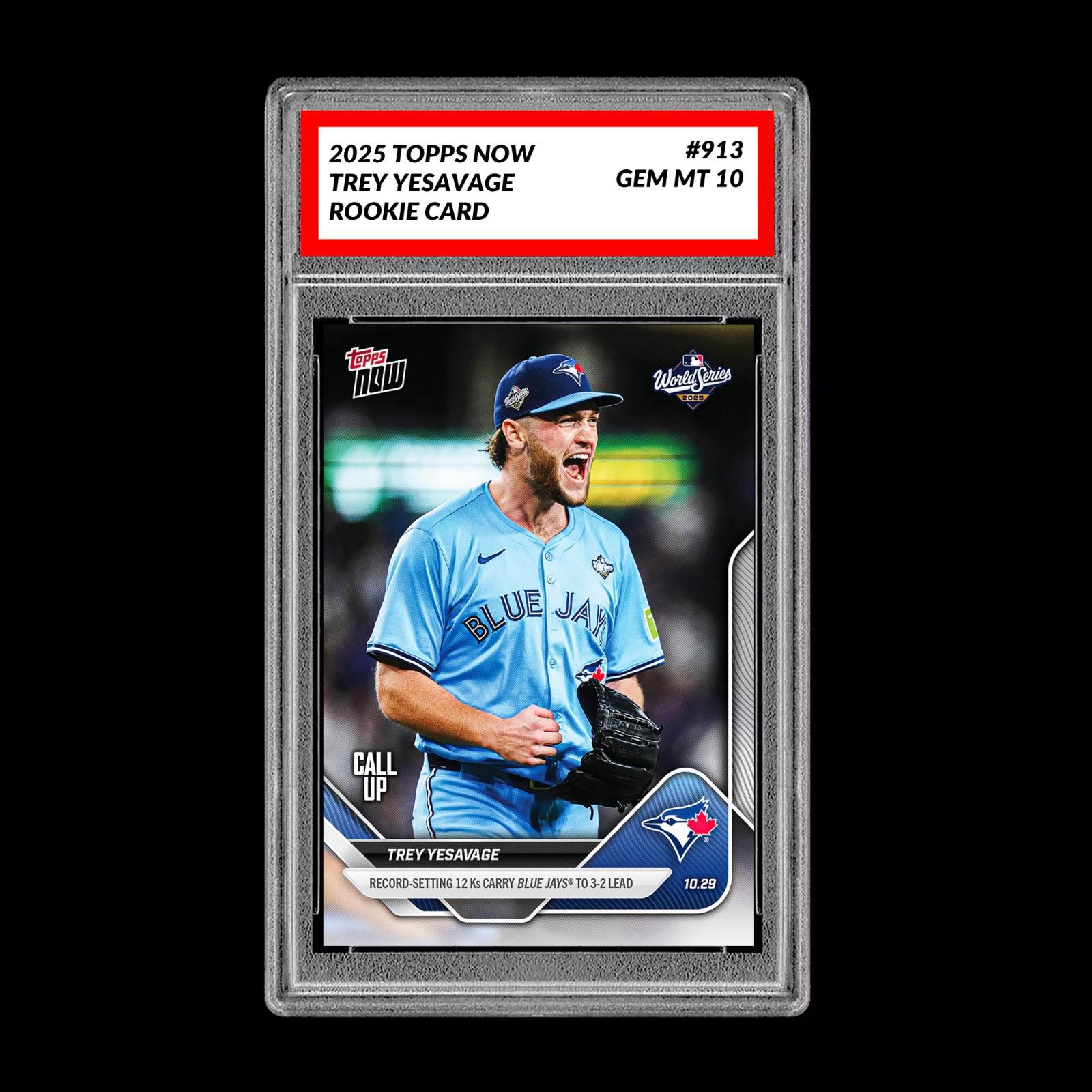 Graded 10 Trey Yesavage World Series Rookie Rc 2025 Mlb Topps Now