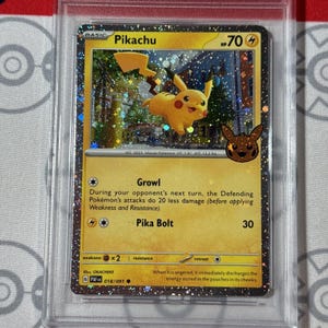 Graded 10 Pikachu 2024 Trick Or Trade Reverse Holo Promo Pokemon Card 018 PAF image 2