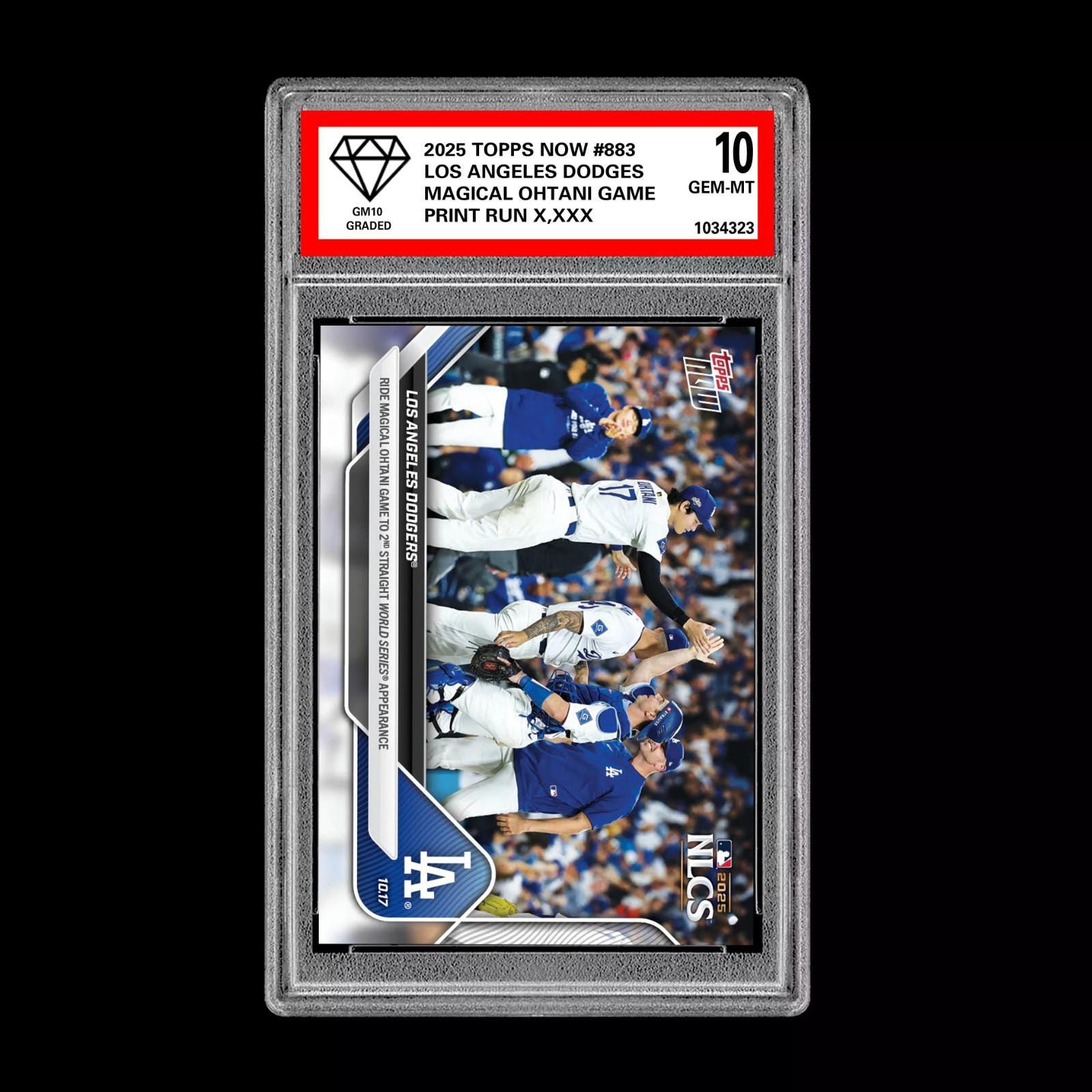 グレード10 2025 Topps Now Shohei Ohtani Dodgers World Series 10/17 