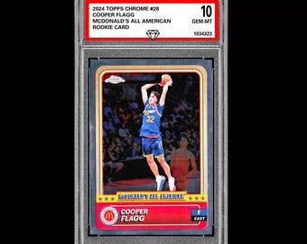 Noté 10 2024 COOPER FLAGG Topps Chrome RC Rookie McDonald's All American 28