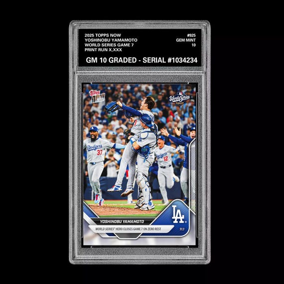 Graded 10 Yoshinobu Yamamoto World Series Game 7 2025 Mlb Topps