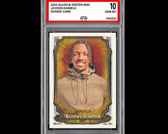 2024 Allen & Ginter Jayden Daniels Rookie Graded 10 Gem Mint RC Commanders