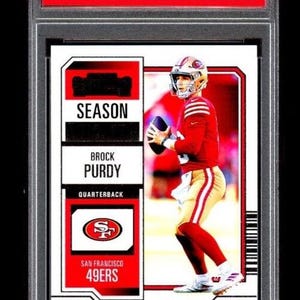 Benotet mit 10 Brock Purdy 86 2023 Contenders Season Card 49ers RC Rookie