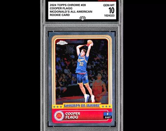 Noté 10 2024 COOPER FLAGG Topps Chrome RC Rookie McDonald's All American 28