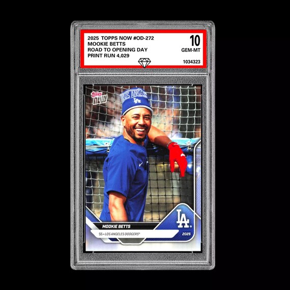 Graded 10 Mookie Betts SP SSP 2025 Topps Now Road to Opening Day