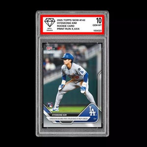 Graded 10 Hyeseong Kim 143 RC Rookie Card 2025 Topps Now 1st Stolen Base image 1