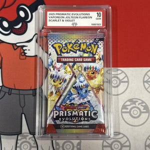 Graded 10 2025 Prismatic Evolutions Sealed Booster Pack Jolteon Vaporeon Flareon
