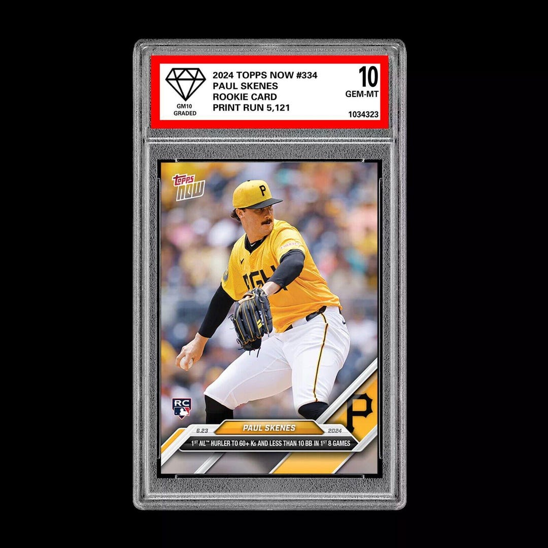 グレード 10 ポール スケネス 334 2024 Topps Now RC ルーキー 1 位 60 