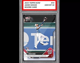 Graded 10 James Wood Rc Rookie 2025 Mlb Topps Now Nationals Card 44