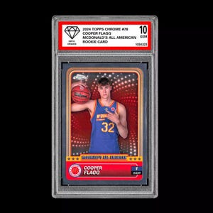 Graded 10 2024 COOPER FLAGG Topps Chrome RC Rookie McDonald’s All American 78