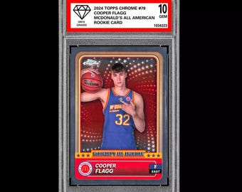 Noté 10 2024 COOPER FLAGG Topps Chrome RC Rookie McDonald's All American 78