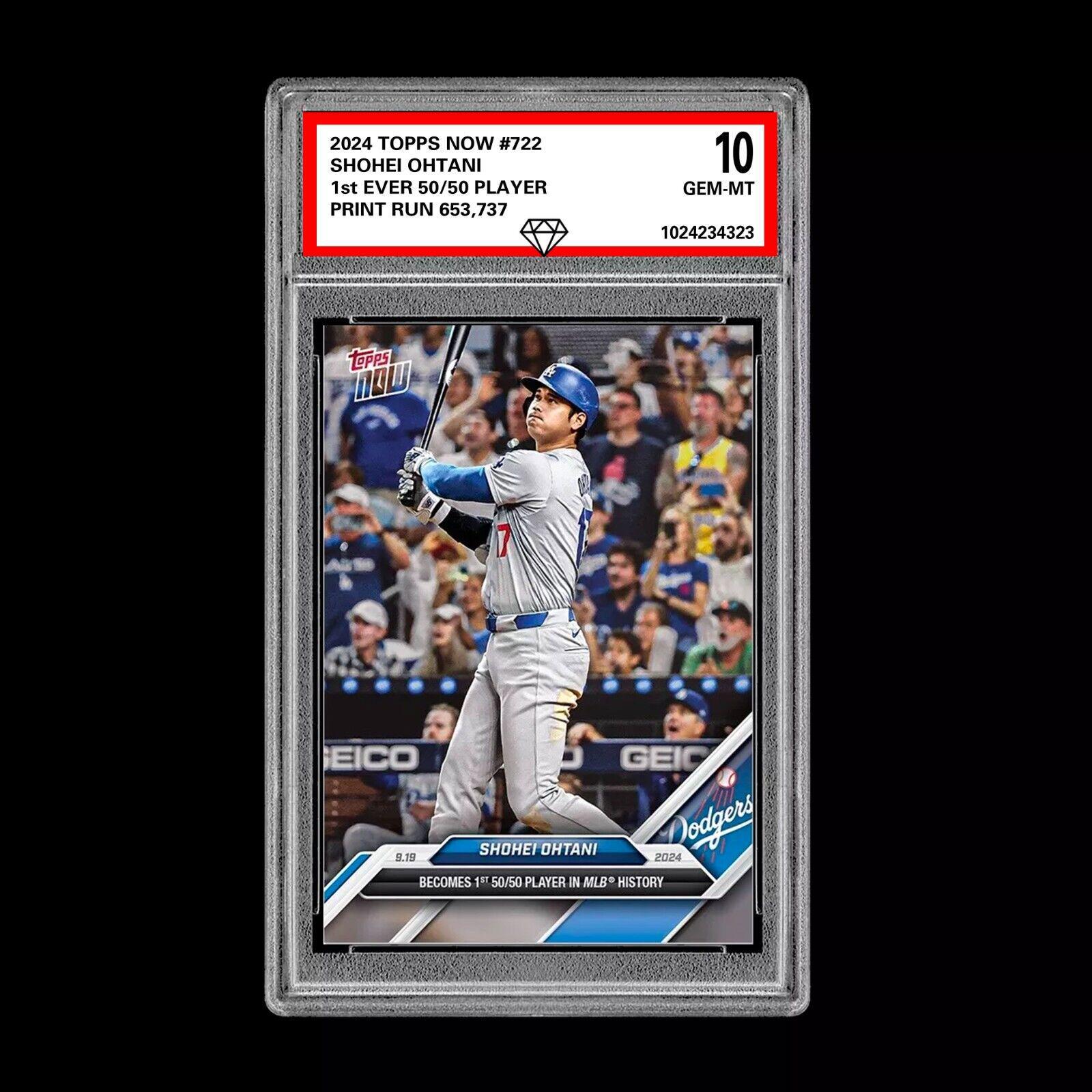 Graded 10 Shohei Ohtani 50/50 2024 Mlb Topps Now Card 722 First 