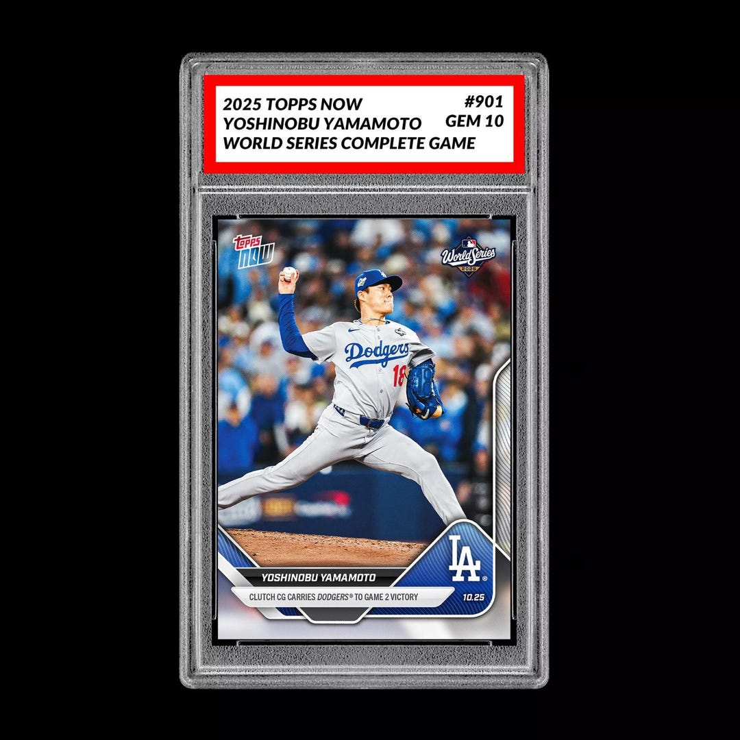 グレード10 山本由伸 2025 MLB Topps NOW ワールドシリーズ CGカード